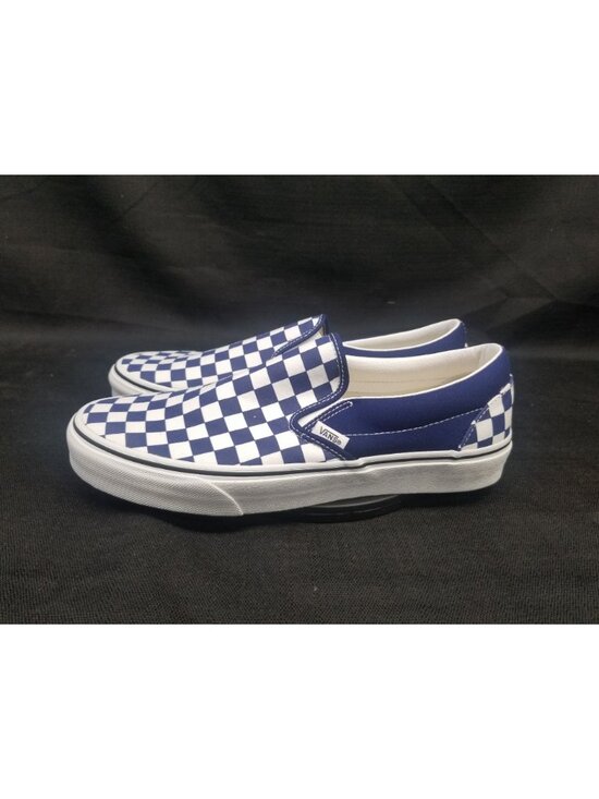 Vans Men\'s Classic Slip-On  Blue sneaker Check  Size 10 NEW IN BOX! main image 10